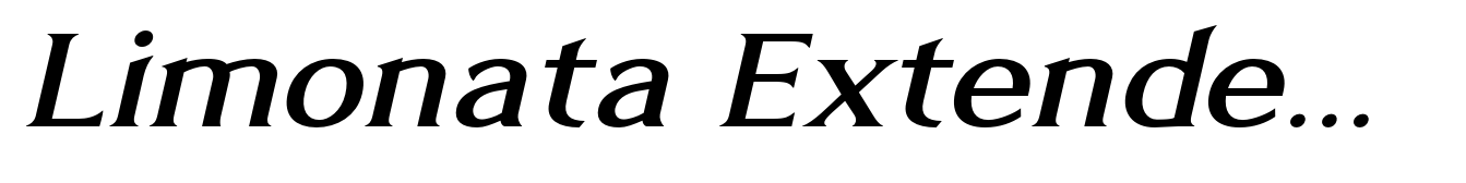 Limonata Extended Medium Italic